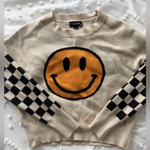 Originality Smiley Face Long Sleeve Sweater